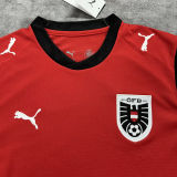 2026/27 Austria Hoem Red Fans Soccer Jersey (Have Right Patch 有右臂章 白底黑字）