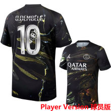 O. Dembélé #10 PSG x Labubu Dark Night Edition Black Player Version Jersey 2025/26 拉布布字体 ★★