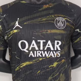KVARATSKHELIA #7 PSG x Labubu Dark Night Edition Black Player Version Jersey 2025/26 拉布布字体 ★★