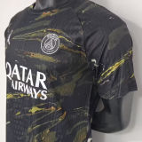 D.Doué #14 PSG x Labubu Dark Night Edition Black Player Version Jersey 2025/26 拉布布字体 ★★