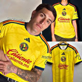 2026/27 Club America Home Yellow Player Version Long Sleeve Soccer Jersey