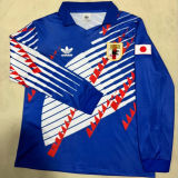 1993 Japan Home Blue Retro Long Sleeve Soccer Jersey