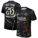 BACK2BACK #26 CHAMPIONS D'EUROPE 2026 PSG Dark Night Edition Black Fans Soccer Jersey  (2 Stars 2星）