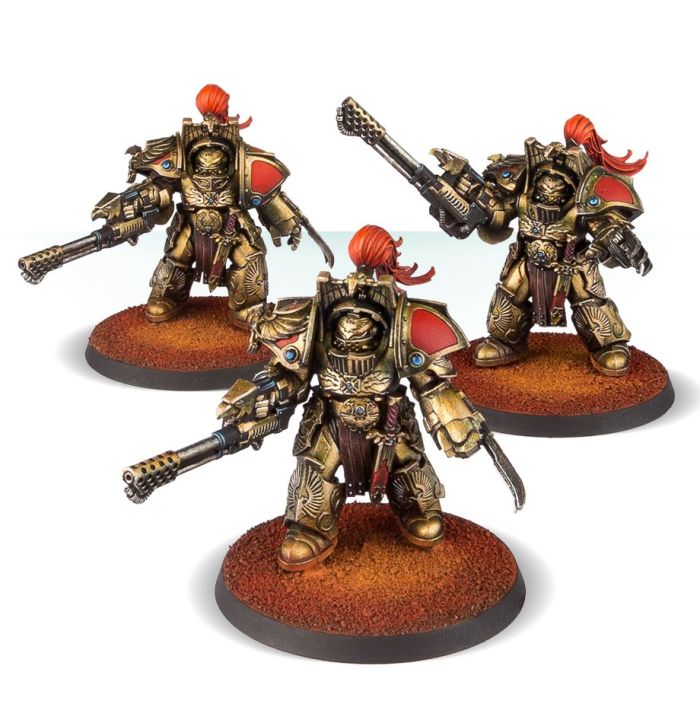 Adeptus Custodes   Legio Custodes Aquilon Terminators with Infernus Firepikes