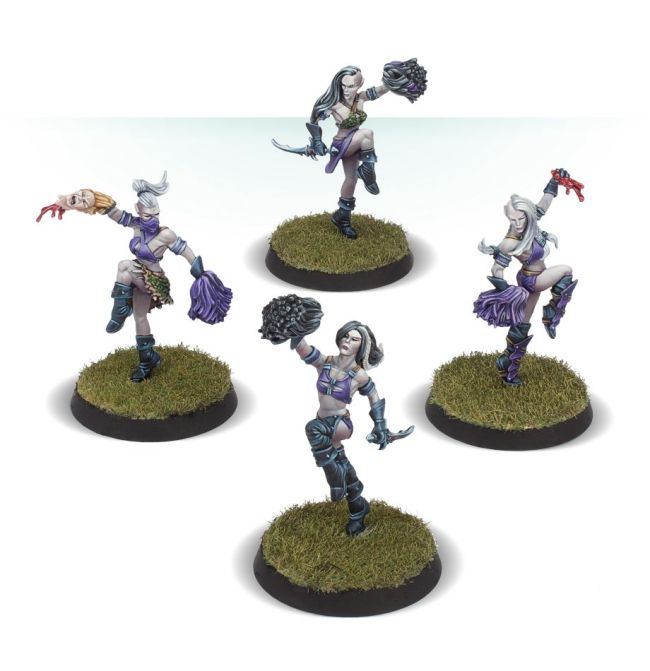 Blood Bowl The Night Terrors - Dark Elf Cheerleading Squad