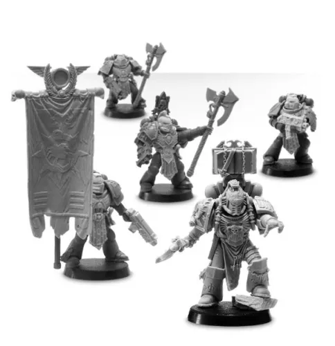 MAGISTER SEVRIN LOTH CHIEF LIBRARIAN OF THE RED SCORPIONS WITH HONOUR GUARD