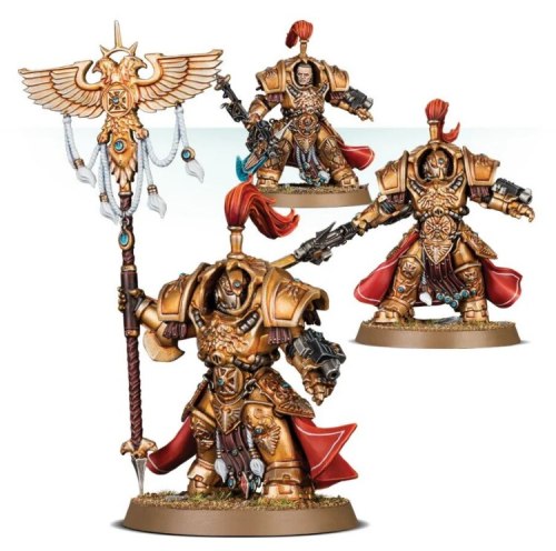 Adeptus Custodes Vexilus Praetor in Allarus Terminator Armour / Shield-Captain in Allarus Terminator Armour/Allarus Custodians