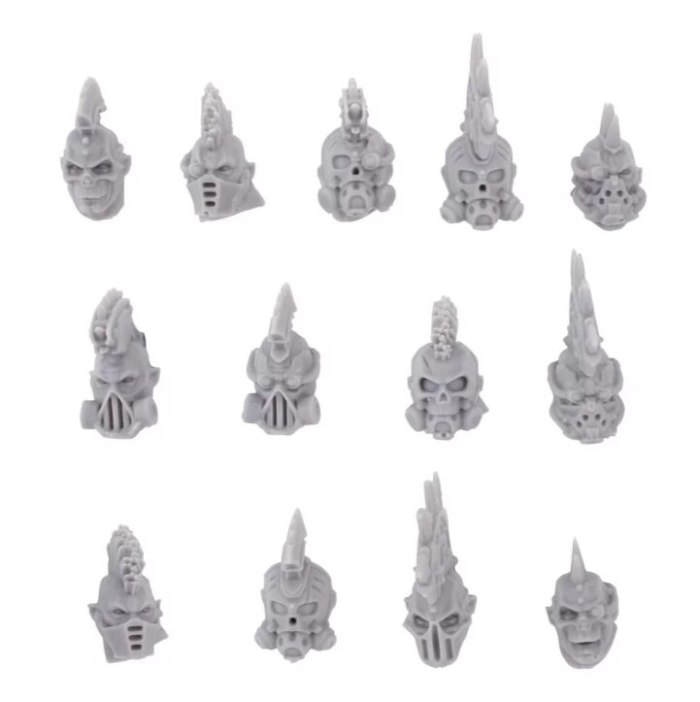 Necromunda Goliath Heads with Masks Upgrade Set