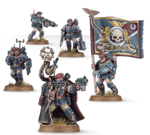 Astra Militarum   Militarum Tempestus Scions / Militarum Tempestus Scions Command Squad