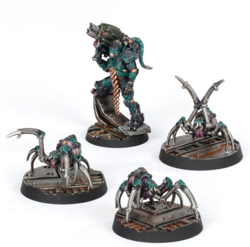 Necromunda   Van Saar Champion in Carapace Armour with Cyberachnids