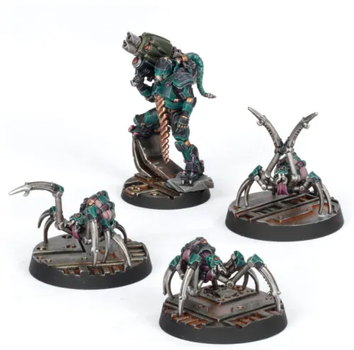 Necromunda   Van Saar Champion in Carapace Armour with Cyberachnids