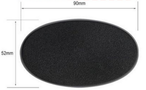 90 x 52mm oval base