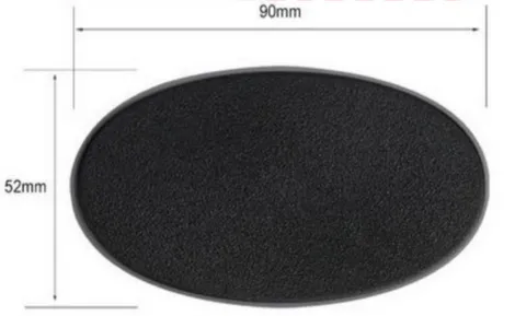 90 x 52mm oval base