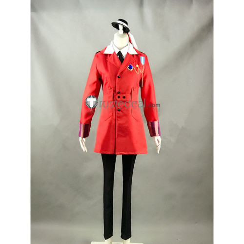 Hetalia Axis Powers Romania Vladimir Popescu Red Military Uniform Cosplay Costume