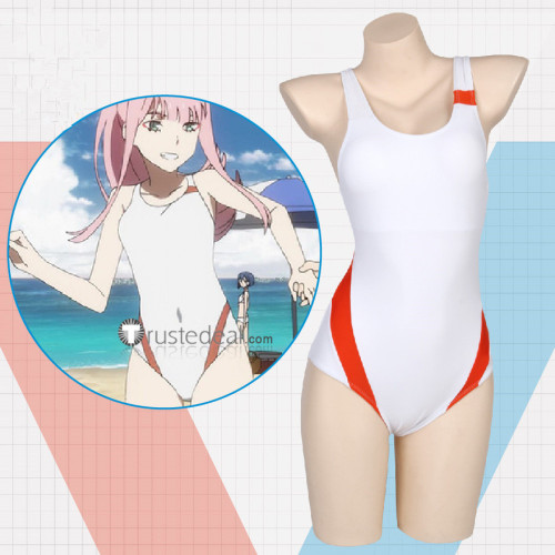 Darling in the Franxx Zero Two Code 002 Swimsuit Coat Cosplay Costume