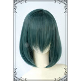D.Gray Man Hallow Lenalee Lee Short Dark Green Cosplay Wig
