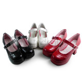 Wine Red Flats Lolita Shoes