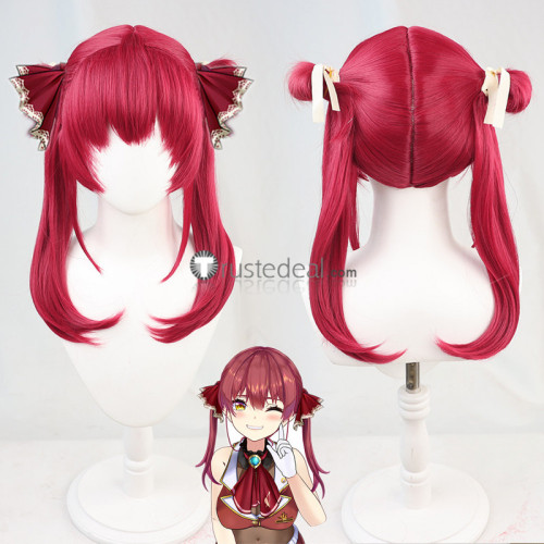 Vtuber Virtual YouTuber Hololive Houshou Marine Captain Pirate Tsunomaki Watame Kiryu Coco Red Blonde Cosplay Wigs