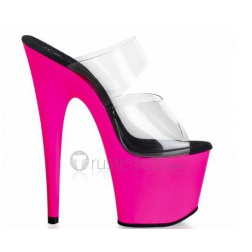 Transparent PVC Upper High Heel Open-toes Platform Sexy Sandals(A712)