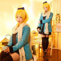 Love Live Eli Ayase Blue Christmas Cosplay Costume