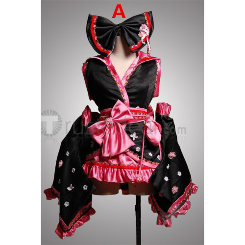 Vocaloid Miku Sakura Lolita Kimono Cosplay Costumes