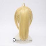 Fate Grand Order FGO Saber Lily Nero Claudius Racing Blonde Ponytail Cosplay Wig