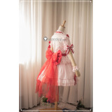 Touhou Project Reimu Hakurei Remilia Scarlet Lolita Red Pink Cosplay Costumes