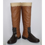 Final Fantasy FF X-2 Lenne Brown Cosplay Boots Shoes
