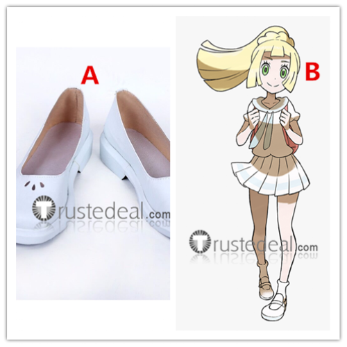 Pokemon Sun And Moon Lillie White Cosplay Shoes Boots