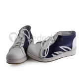 White Canvas Pleather Sneakers
