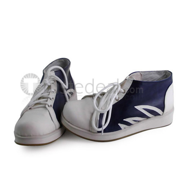 White Canvas Pleather Sneakers