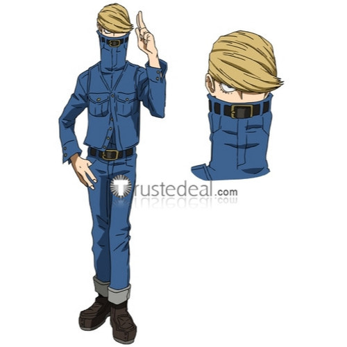 My Hero Academia Boku no Hero Academia Tsunagu Hakamata Fiber Hero Best Jeanist Blue Cosplay Costume