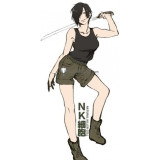 Hataraku Saibou Cells at Work Natural Killer Cell NK cell Black Green Cosplay Costume