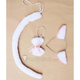 Fox Fur Tail Ears Bow Cosplay Accessories