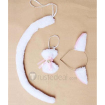 Inu x Boku SS Fox Fur Tail Ears Bow Cosplay Accessories