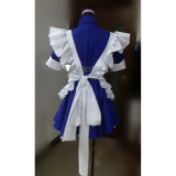 Battle Maid White Blue Cosplay Costume