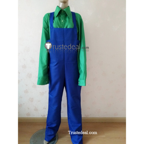 Monkey Island Wally B. Feed Cartographer Blue Green Cosplay Costume