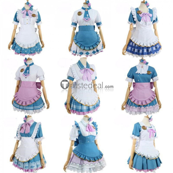 Love Live Sunshine Aqours Valentine's Day Yoshiko Ruby Kurosawa Hanamaru Kunikida Mari Ohara Unawakening Maid Cosplay Costumes