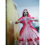Overwatch Reaper Female Pink Lolita Cosplay Costume