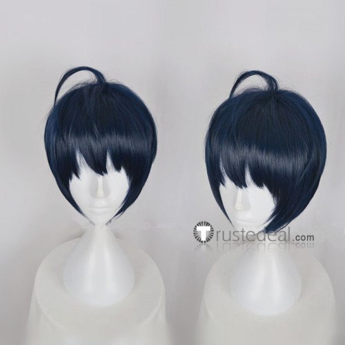 Act! Addict! Actors! A3! Winter Troupe Tsukioka Tsumugi Dark Blue Cosplay Wig