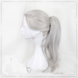 Yuri on Ice THE MOVIE ICE ADOLESCENCE Victor Viktor Nikiforov Young Long Ponytail Gray Lace Front Cosplay Wig