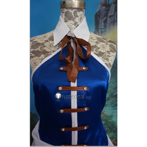 Fairy Tail Manga Lucy Heartfilia Blue White Cosplay Costume