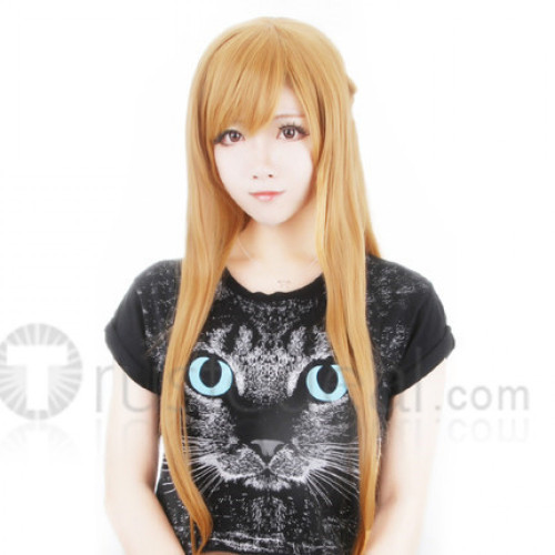 Sword Art Online Asuna Blonde Brown Cosplay Wig 1