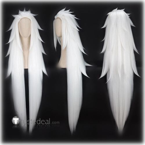 Naruto Jiraiya White Styled Cosplay Wig Red Headband
