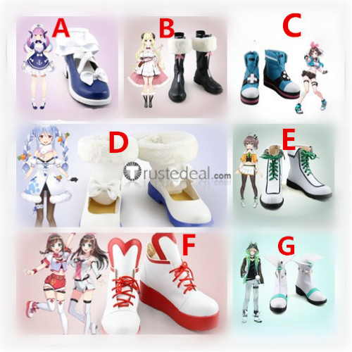Vtuber Kizuna Ai Tsunomaki Watame Aza Minato Aqua Natsuiro Matsuri Usada Pekora Cosplay Shoes Boots