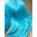 League of Legends Lulu and Poppy Star Guardian Long Green Blue Cosplay Wig 120cm and Ears