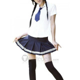 White And Blue Tie School Uniform