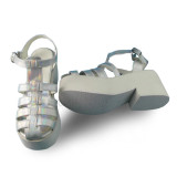 Beautiful Matt White Purple Sandals