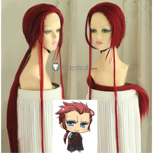 Hakuouki Kyuujyu Amagiri Long Red Cosplay Wig