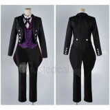 Kuroshitsuji Book of Circus Black Sebastian Michaelis Cosplay Costume